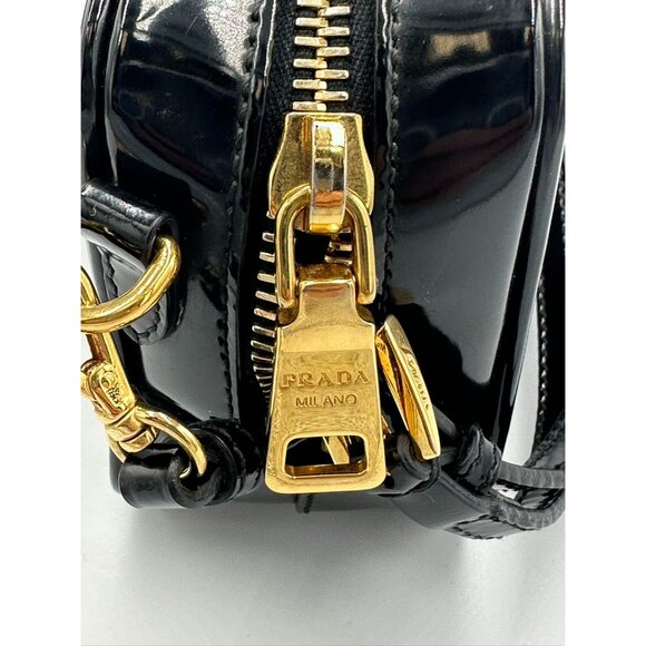 Pre-owned Prada Spazzolato Mini Zip Crossbody Bag Black - Picture 7 of 13